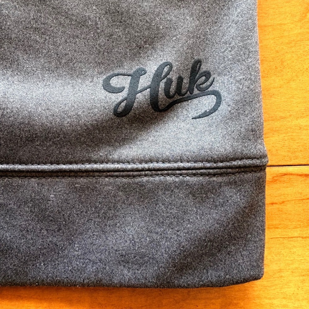 Huk Performance Fabrics Gray Hoodie Pullover Long Sleeve Mens XL Fish Hook Logo - Picture 5 of 8